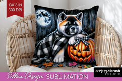 Akita Dog Pillow Sublimation Halloween Pillow Cover PNG Product Image 1