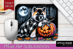 Akita Dog Mouse Pad Sublimation Halloween Mousepad PNG Product Image 1