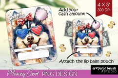 Alaskan Malamute Dog Money Card PNG 4th of July Money Card Product Image 1