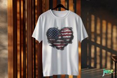 American Flag Gothic Heart Sublimation Product Image 3