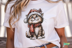 Whimsical Christmas Cats Clipart Product Image 5