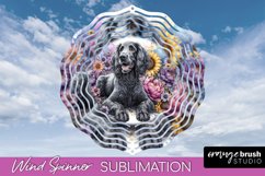 American Water Spaniel Wind Spinner Dog Sublimation Floral Product Image 1