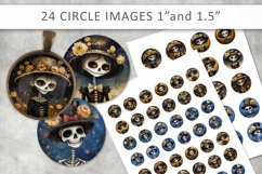 Halloween skull circle images, Collage Sheet Product Image 1