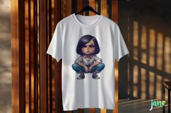 Angry Young Girl Sublimation Clipart Product Image 2