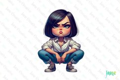 Angry Young Girl Sublimation Clipart Product Image 1