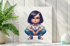 Angry Young Girl Sublimation Clipart Product Image 3