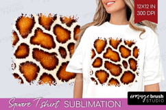 Animal Print Square Tshirt Background - Animal Skin PNG Product Image 1
