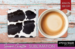 Animal Print Square Coaster - Animal Skin Coaster PNG Product Image 1