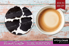 Animal Print Round Coaster - Animal Skin Coaster PNG Product Image 1