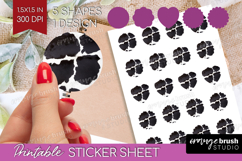 Animal Print Round Sticker - Animal Skin Printable Sticker Product Image 1