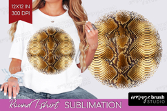 Animal Print Round Tshirt Background - Animal Skin PNG Product Image 1