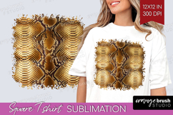 Animal Print Square Tshirt Background - Animal Skin PNG Product Image 1