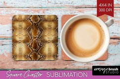 Animal Print Square Coaster - Animal Skin Coaster PNG Product Image 1