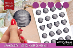 Animal Print Round Sticker - Animal Skin Printable Sticker Product Image 1