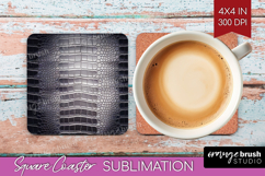 Animal Print Square Coaster - Animal Skin Coaster PNG Product Image 1