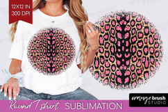 Animal Print Round Tshirt Background - Animal Skin PNG Product Image 1