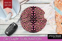 Animal Print Car Coaster - Animal Skin Coaster PNG Product Image 1