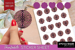 Animal Print Round Sticker - Animal Skin Printable Sticker Product Image 1