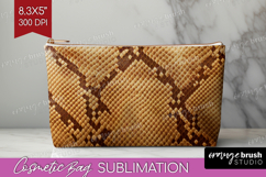 Animal Print Cosmetic Bag - Animal Skin Makeup Bag PNG Product Image 1
