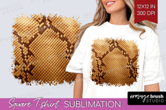 Animal Print Square Tshirt Background - Animal Skin PNG Product Image 1