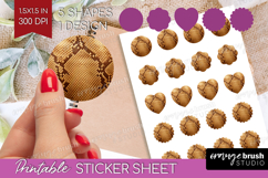 Animal Print Round Sticker - Animal Skin Printable Sticker Product Image 1