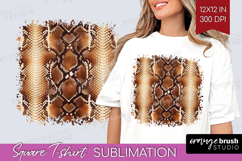 Animal Print Square Tshirt Background - Animal Skin PNG Product Image 1