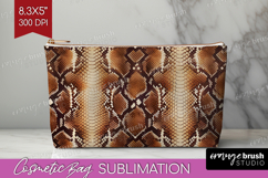 Animal Print Cosmetic Bag - Animal Skin Makeup Bag PNG Product Image 1