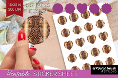Animal Print Round Sticker - Animal Skin Printable Sticker Product Image 1