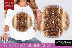 Animal Print Round Tshirt Background - Animal Skin PNG Product Image 1