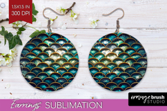 Animal Print Round Earrings - Animal Skin PNG Sublimation Product Image 1