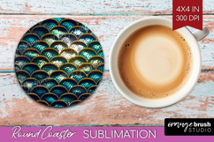 Animal Print Round Coaster - Animal Skin Coaster PNG Product Image 1
