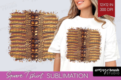 Animal Print Square Tshirt Background - Animal Skin PNG Product Image 1