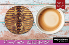 Animal Print Round Coaster - Animal Skin Coaster PNG Product Image 1