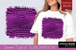 Animal Print Square Tshirt Background - Animal Skin PNG Product Image 1