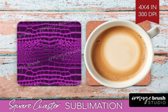 Animal Print Square Coaster - Animal Skin Coaster PNG Product Image 1