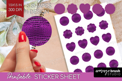 Animal Print Round Sticker - Animal Skin Printable Sticker Product Image 1