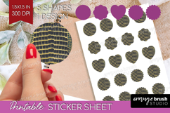 Animal Print Round Sticker - Animal Skin Printable Sticker Product Image 1