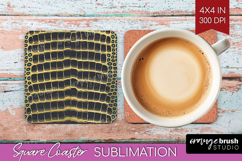Animal Print Square Coaster - Animal Skin Coaster PNG Product Image 1