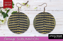Animal Print Round Earrings - Animal Skin PNG Sublimation Product Image 1