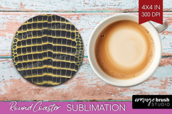 Animal Print Round Coaster - Animal Skin Coaster PNG Product Image 1