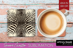 Animal Print Square Coaster - Animal Skin Coaster PNG Product Image 1