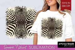 Animal Print Square Tshirt Background - Animal Skin PNG Product Image 1