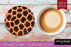 Animal Print Round Coaster - Animal Skin Coaster PNG Product Image 1