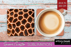 Animal Print Square Coaster - Animal Skin Coaster PNG Product Image 1