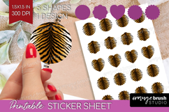 Animal Print Round Sticker - Animal Skin Printable Sticker Product Image 1