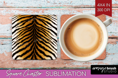 Animal Print Square Coaster - Animal Skin Coaster PNG Product Image 1