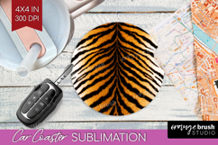 Animal Print Car Coaster - Animal Skin Coaster PNG Product Image 1