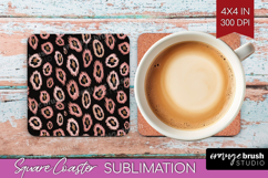 Animal Print Square Coaster - Animal Skin Coaster PNG Product Image 1