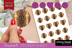 Animal Print Round Sticker - Animal Skin Printable Sticker Product Image 1
