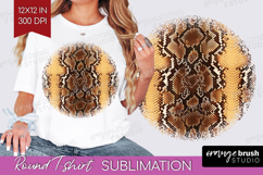 Animal Print Round Tshirt Background - Animal Skin PNG Product Image 1